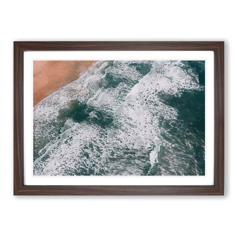 Beach in Ko Phayam Thailand in Abstract - Picture Frame Graphic Art Print, Walnut Framed, 27cm H x 36cm W x 2cm D