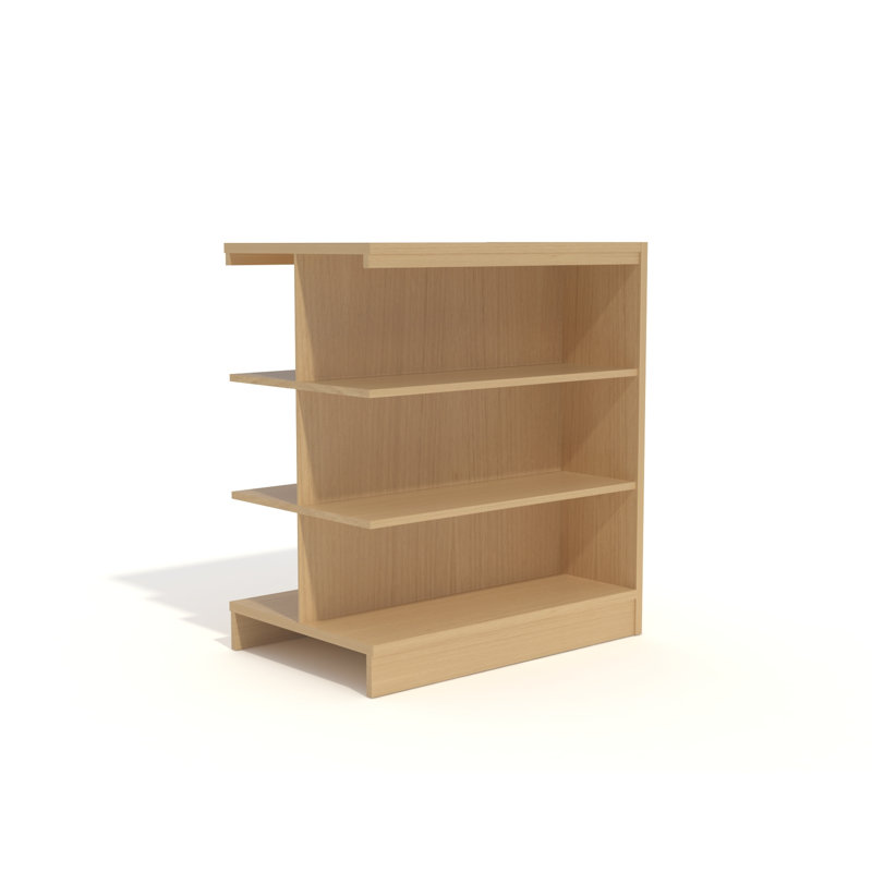 Bibliothèque standard Zaeya, Chêne naturel, (Trois tablettes) H 48 po x l 37 po x P 24 po