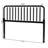 Baxton Studio Finley Turned Bobbin Headboard - Crafted Wood Panel with Decorative Spindle Design for Cottage Farmhouse Bedroom, Queen, Black-129907978