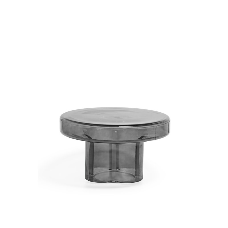 Glass Top End Table, Gray