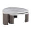 Table gigogne de style contemporain avec roulettes cachées pour un pivot facile