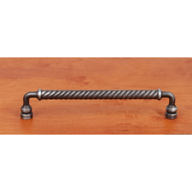 Rope Twist 8" Centre to Centre Pull CP Series, Distressed Nickel