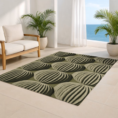 Tapis d'intérieur et d'extérieur brun Botanical