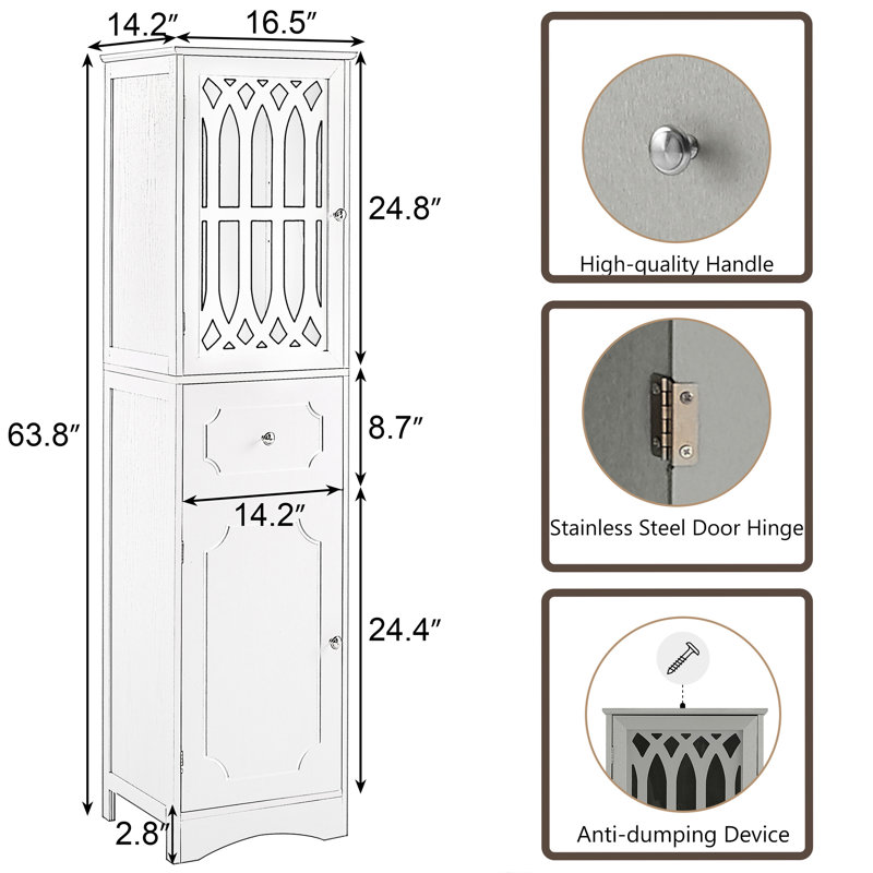 Armoire à linge Tremal, Gris