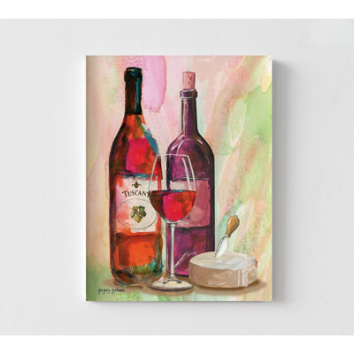 «Table Wines I» par Gregory Gorham, impression encadrée de bouteilles de vin, cadeau d'art sommelier, impression de peinture de vin, art amateur de vin rouge, art mural encadré