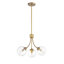 Lustre 3 lumières Meridian en laiton naturel-1023362859