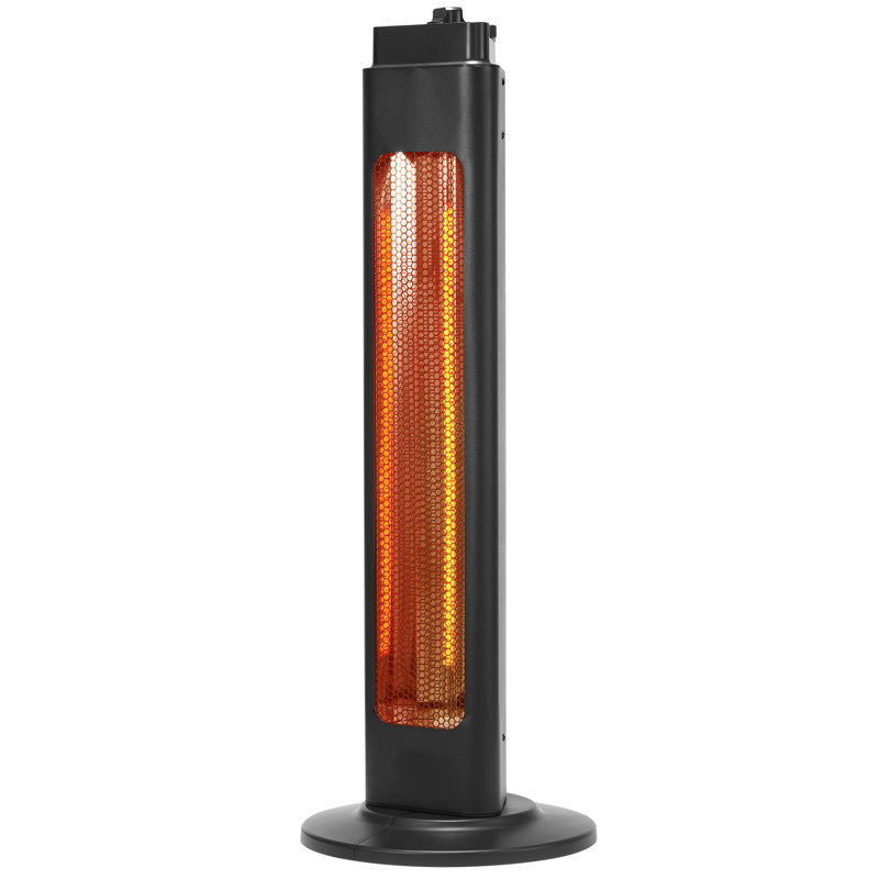 1500W Infrared Heater Electric Space Heater Remote Control 3 Speeds Tower