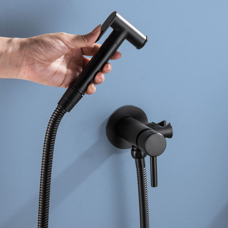 Single-Hole Horizontal Bidet Faucet, Matte Black