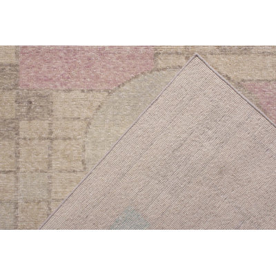 Rug & Kilim’S Distressed Modern Rug In Beige All Over Deco Pattern