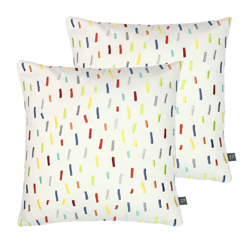 Geometric Square Cushion, 40cm H x 40cm W x 20cm D, Jungle