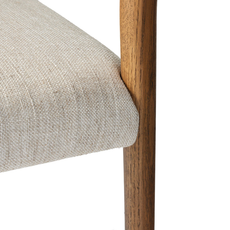 Lindyn 18.9'' H Upholstered Side Chair, Buff Oak Natural, Medium Brown Cotton/Polyester Blend/Viscose
