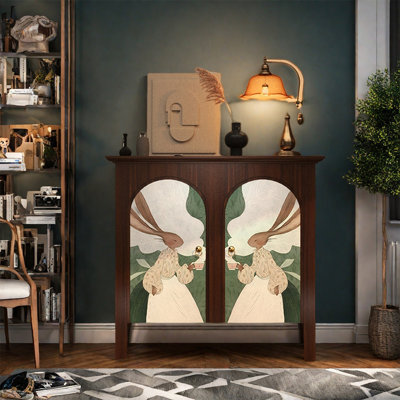 Armoire de rangement en pin avec tablettes