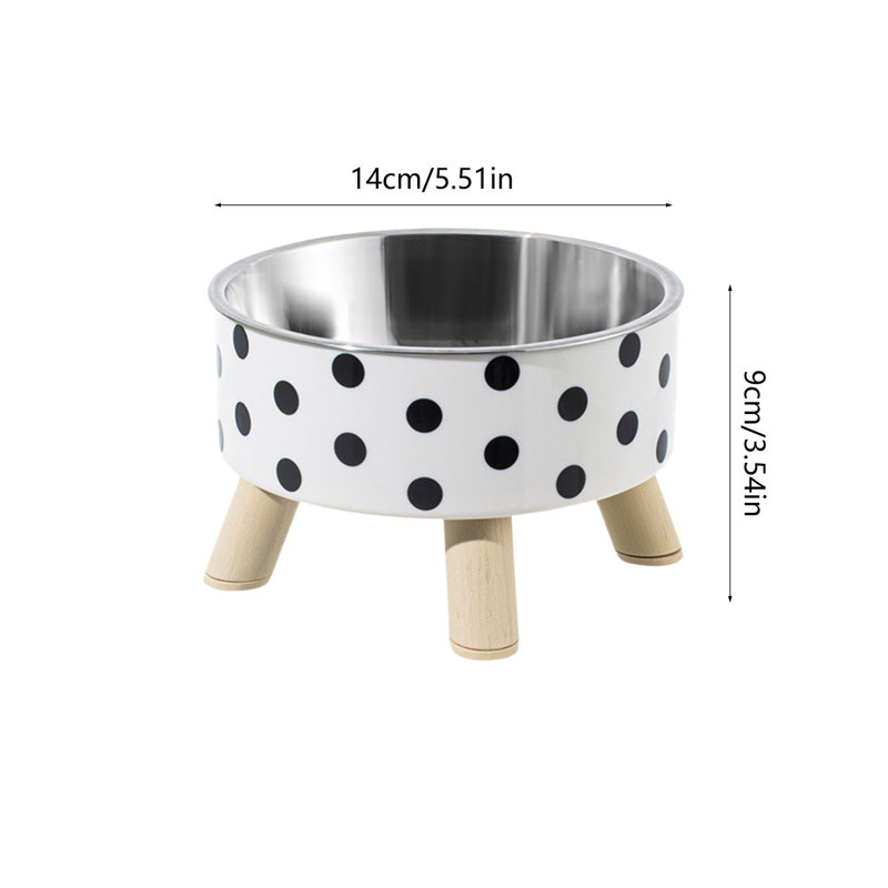 Bol en acier inoxydable pour animaux de compagnie, noir, Noir