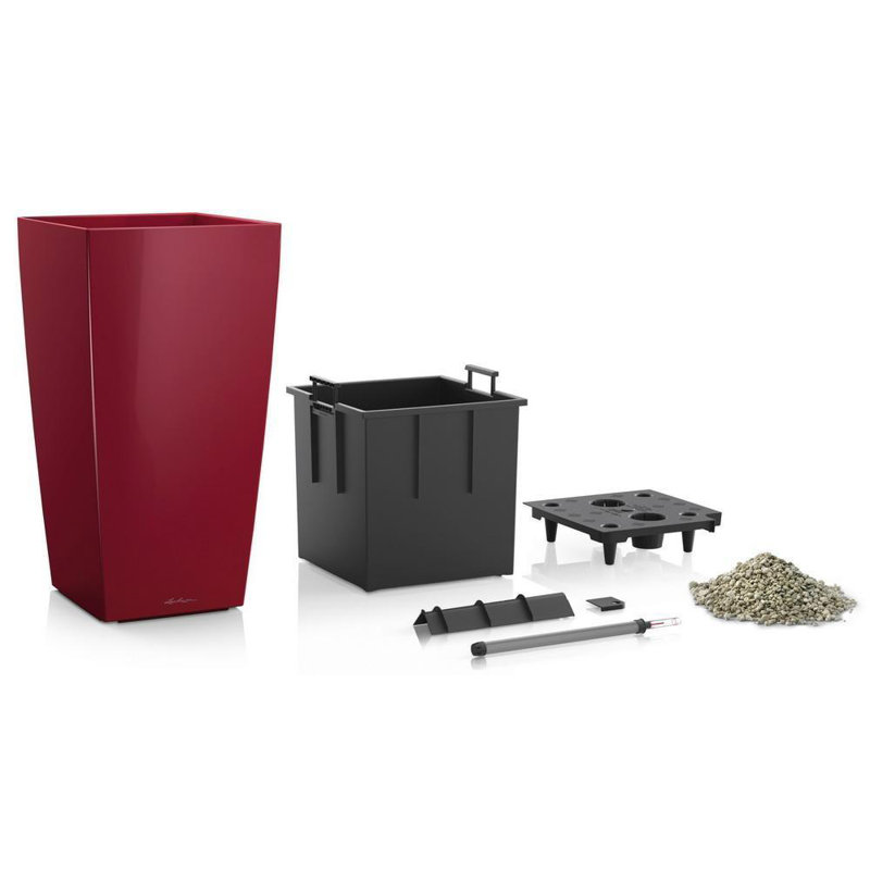 Cubico Planter Box, Scarlet Red, 41 cm H x 22 cm W x 22 cm D