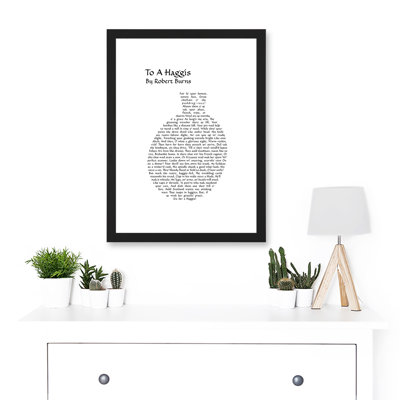 Quote Scottish Poem Robert Burns Address To A Haggis Typograph - Single Picture Frame Print