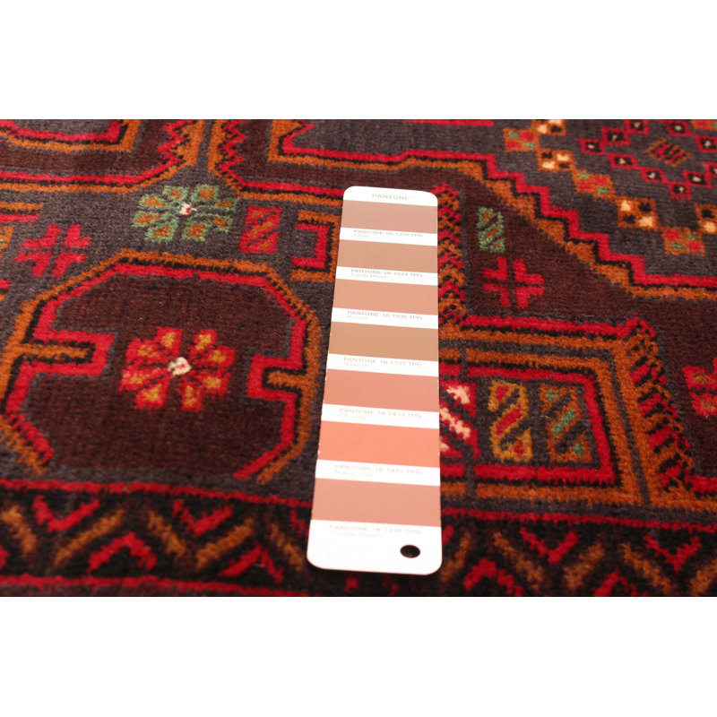 Tapis brun foncé Teimani 3 pi 9 po x 6 pi 1 po