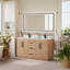 Meuble-lavabo double 60 po avec miroir Calacatta