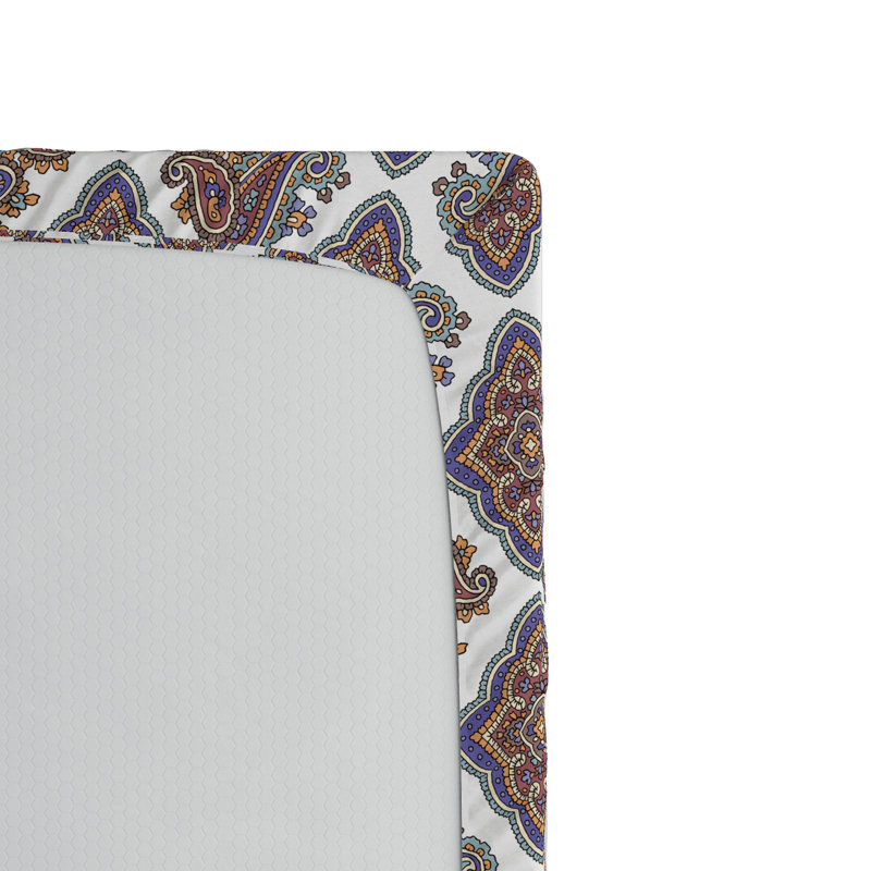Microfiber Geometric Fitted Sheet, Full Fitted Sheet