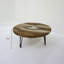 Grande table ronde ronde en résine époxy blanche