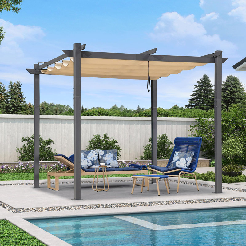 Aluminium Pergola, 9.8ft x 9.8ft