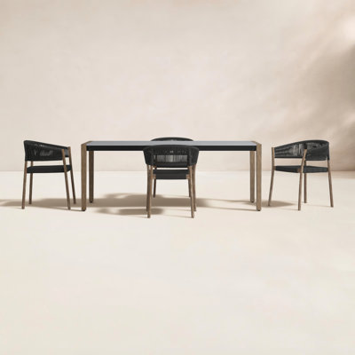 Izola 35" Eucalyptus Patio Dining Set