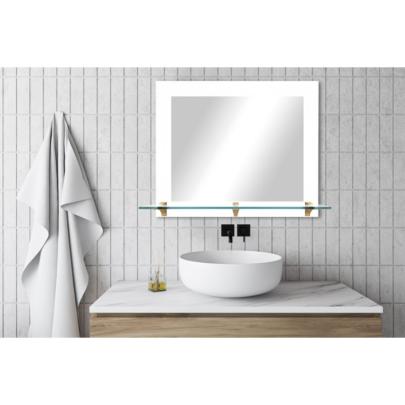 Beigenwald Flat Wall Mirror, White