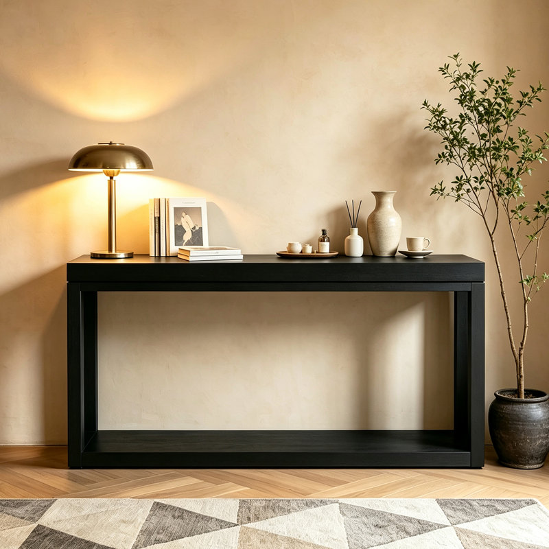 Console Mid-Century, H 31,5 po x l 51,2 po x P 15,7 po