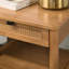 Ensemble de chambre à coucher en bois d'hévéa 3 pièces Vichy, lit plateforme avec deux tables de chevet, grand-334102721