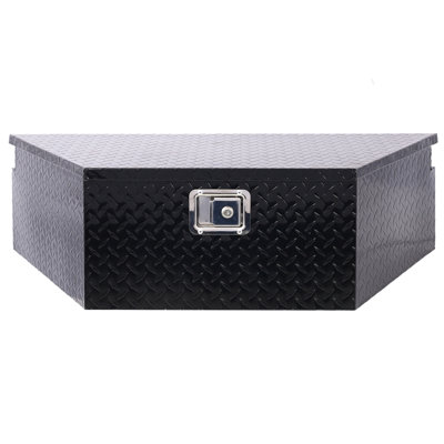 39Inch Aluminum Tool Box,Heavy Duty Truck Bed Tool Box,Outdoor Trailer Pickup Storage Tool Box,RV Storage Organizer,Underbody Box W/Lock Keys,Black 39X16.5X11.8Inch