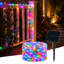 Guirlande lumineuse 72 lumières à énergie solaire 72 pi avec 8 modes décorations pour fêtes-1469418325