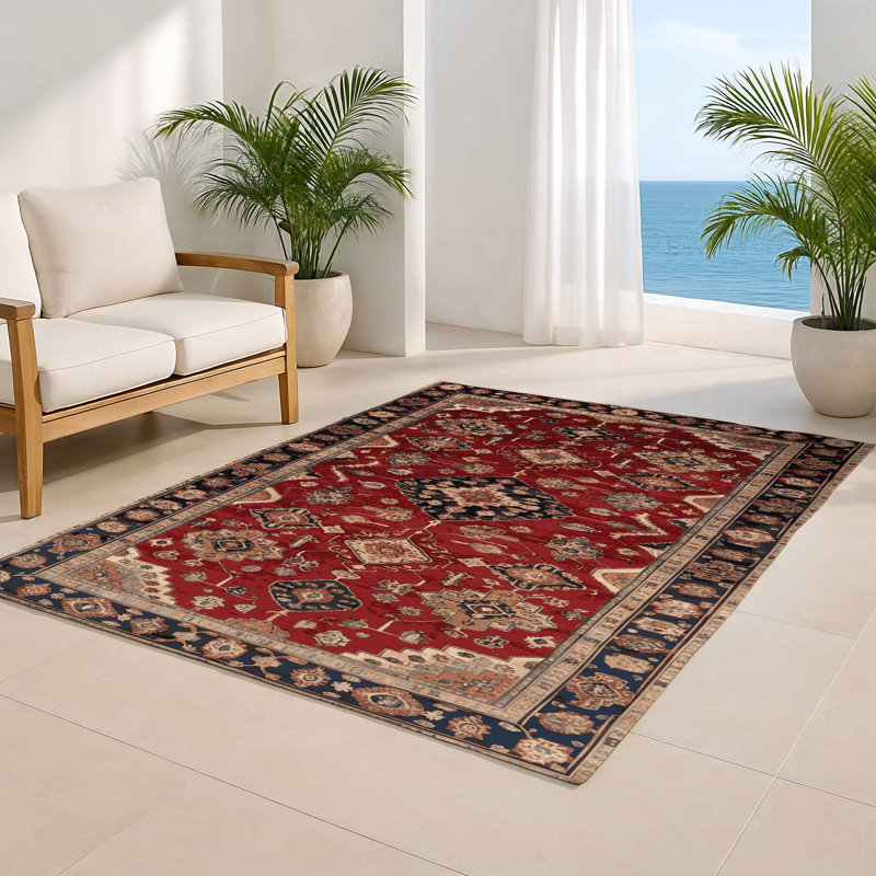 Tapis d'intérieur et d'extérieur brun Persian, Rectangle 4pi x 6 pi