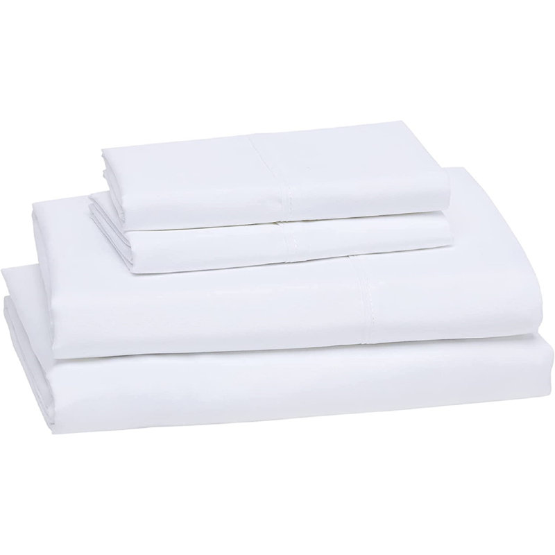Milano 1000-Thread-Count 100% Egyptian-Quality Cotton Sheet Set, King Sheet Set with 2 Pillowcases, White