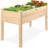 Rigney  Outdoor Fir Wood Elevated Planter with Fabric Liner & Drainage Holes-1890617988-1926726155