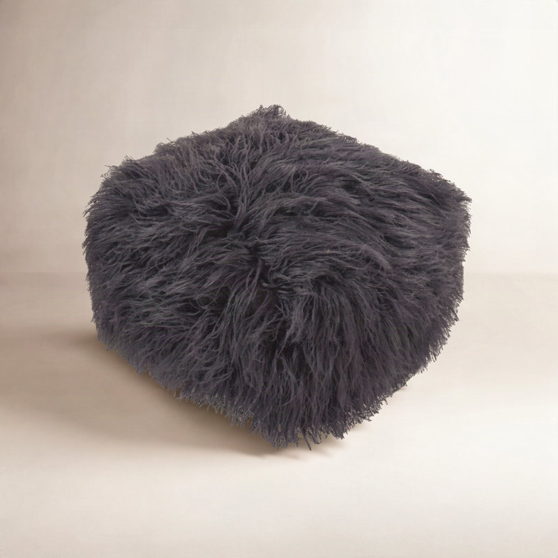 Snug Haven Pouf, Black Acrylic