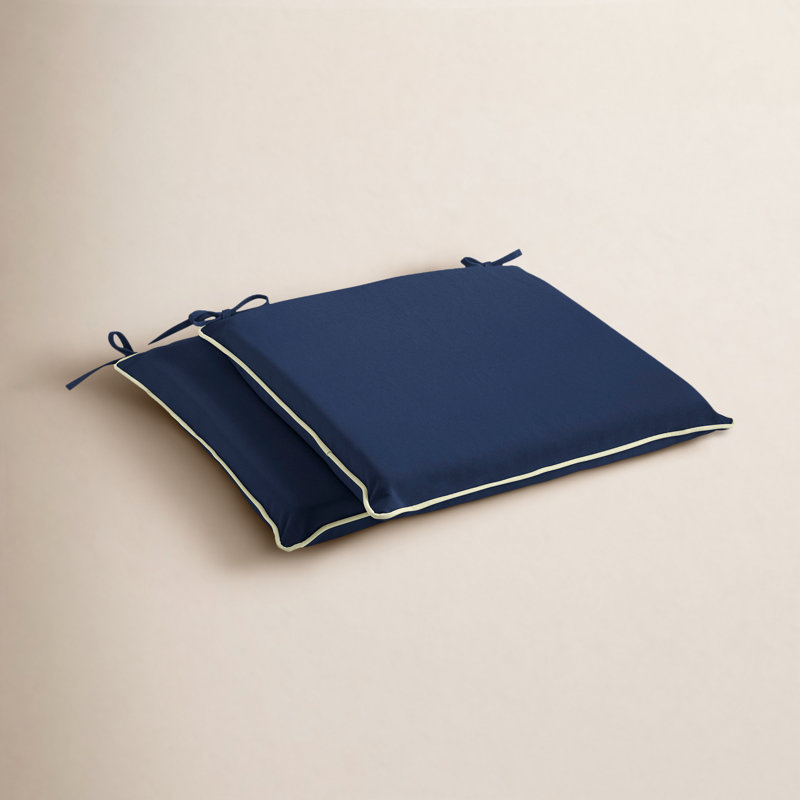 Heathwood Outdoor Sunbrella Chair Pad, 2" H x 19" W x 17" D, Sunbrella - Canvas Navy