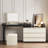 Modern, Dressing Table With Mirror And Makeup Stool, For Bedroom