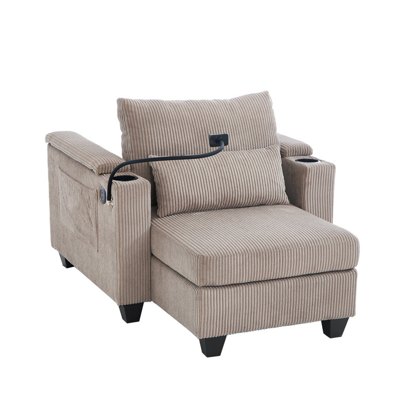 Méridienne convertible, Brun