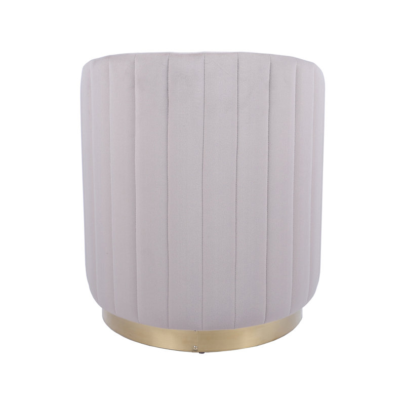 Repose-pieds deux tons avec rangement ou tabouret de coiffeuse, taupe