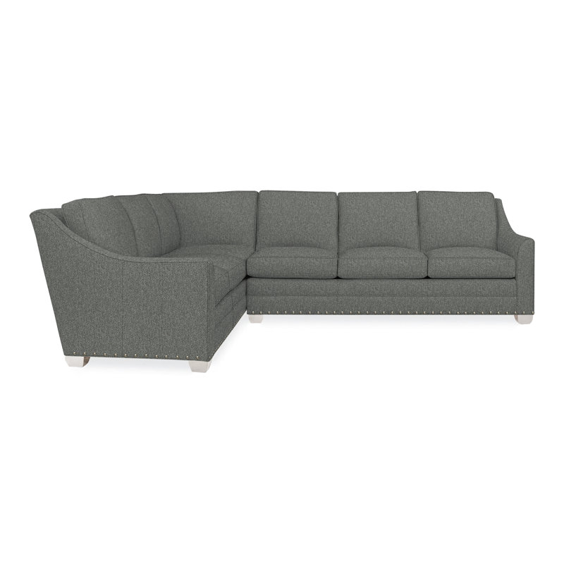 American Bungalow 2-Piece Nicholas Sectional, Yes, Casa Blanca, Ian Pewter