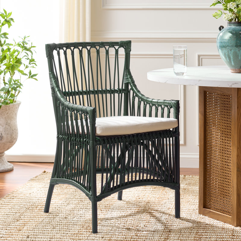 Bree Woven Dining Chair, Forest Green