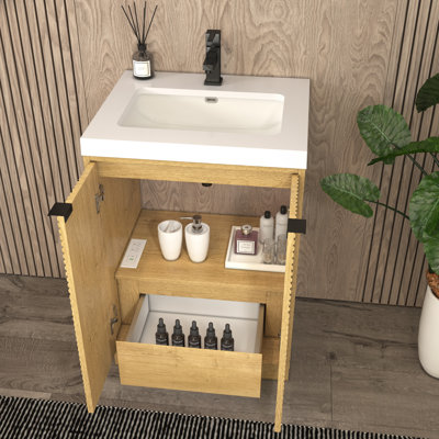 Monterey 23.6" Freestanding Bathroom Vanity with Reinforced Acrylic Sink