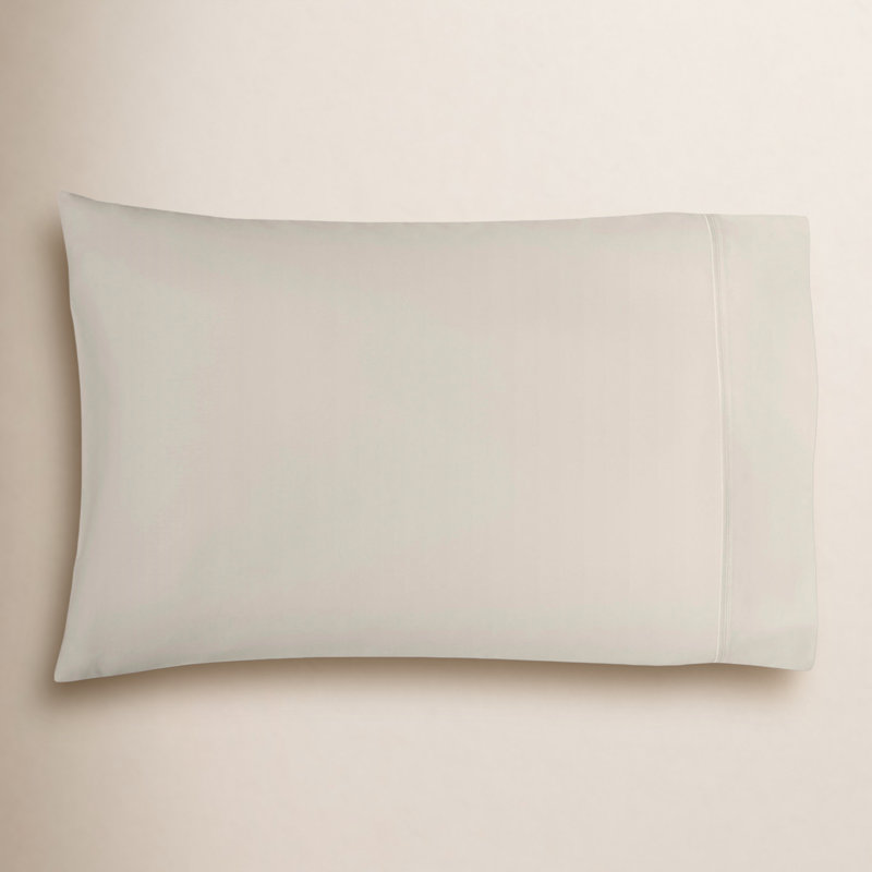 Hayward Egyptian-Quality Cotton Sateen Pillowcase Set, Standard - 2 Standard Pillowcases, Sand