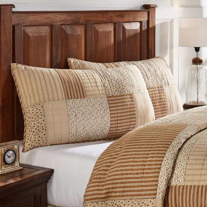 Cotton Blend Patchwork Sham Set, King