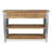 Temba Rustic Wood and Metal Console Table, 2 Drawers and 2 Shelves, Farmhouse Style with Steel Legs