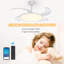 42" Retractable Ceiling Fan With Light And Remote, Quiet DC Motor Modern Ceiling Fan-641957908