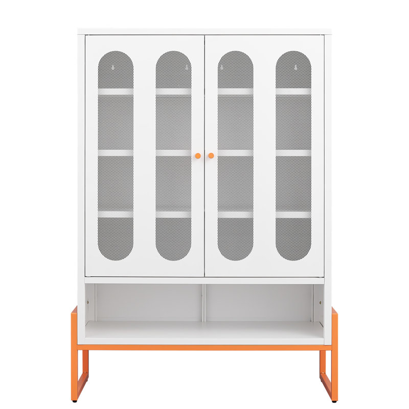 Double Door Shoe Cabinet With Magnetic Adjustable Shelves, 15cm - Proof Design, And Smooth Steel Handle For Use Dual Opening Butterfly Doors, 3 4 Airflow Structure