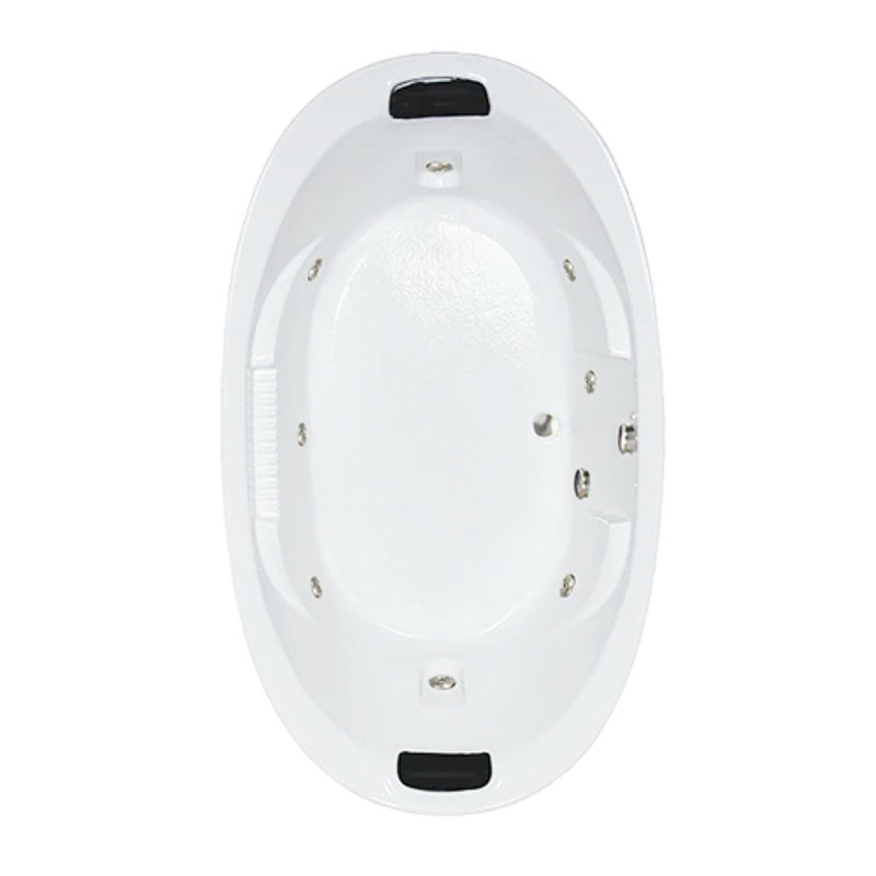 Baignoire tourbillon en acrylique 84 "avec drain central" L 84 "x l 46" blanche