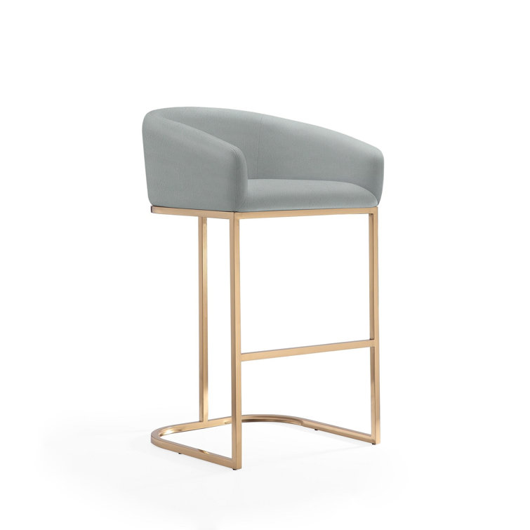 Lioba Upholstered Counter Stool with Metal Frame