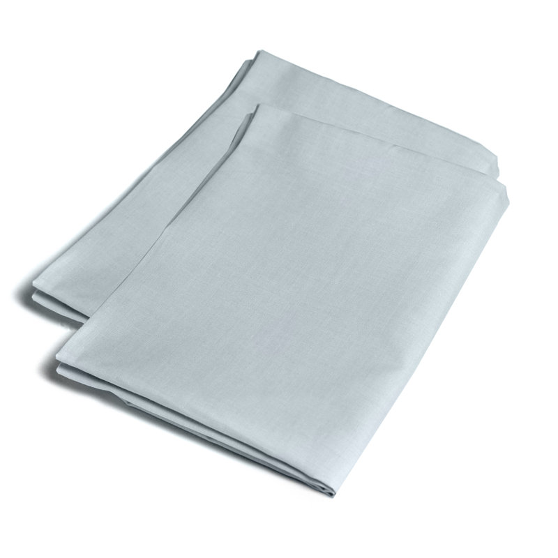 Almondsbury Plain Cotton Blend Housewife Pillowcase, Duck Egg Blue