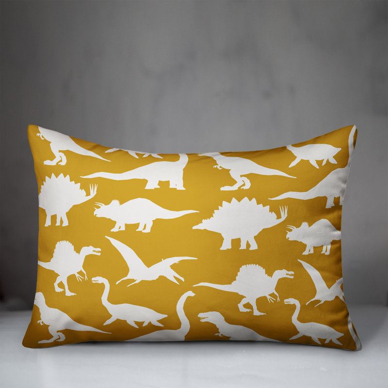 Throw Pillow, Yellow/White